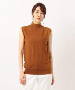 【洗える】Compact Wool ノースリーブニット