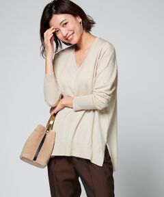 ICB / アイシービー ニット・セーター | 【洗える】Compact Wool Vネックニット