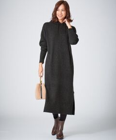 Soft Cashmere Mix パーカーワンピース