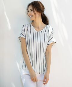 【WEB限定】Cotton Combi Stripe カットソー