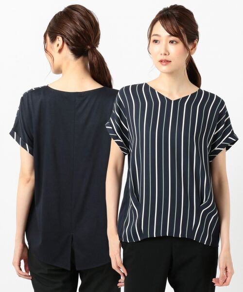 ICB / アイシービー Tシャツ | 【WEB限定】Cotton Combi Stripe カットソー | 詳細22