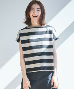 【WEB限定カラーあり】Wide Border フレンチスリーブ カットソー