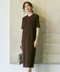 ICB / アイシービー ミニ丈・ひざ丈ワンピース | 【洗える】Crispy ニットドレス