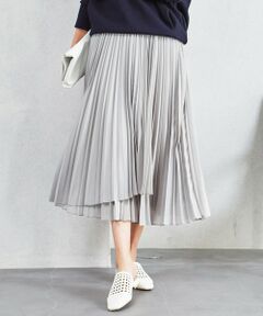 【洗える】 Airy Voile プリーツフレアスカート