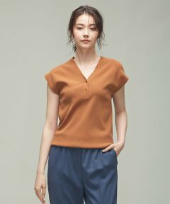 ICB / アイシービー ニット・セーター | 【マガジン掲載】 レーヨンストレッチ　 Vネックプルオーバー (番号CE23)