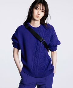 【人気のため新色追加・マガジン掲載】Soft Wool Cashmere Mix ケーブルニット（番号CL28）