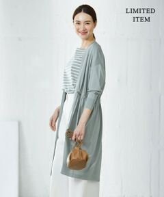 ICB / アイシービー カーディガン・ボレロ | 【WEB限定・洗える】シンセティックハイゲージ ドロスト付きロングカーディガン