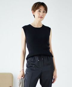 ICB / アイシービー ニット・セーター | 【洗える】オーガニックコットンリブ ノースリーブニット