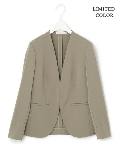 ICB / アイシービー ノーカラージャケット | 【追加生産・洗える】Fied ノーカラージャケット(モカ系)