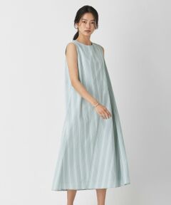 ICB / アイシービー ロング・マキシ丈ワンピース | 【洗える】 コットンナイロンドビーストライプ ワンピース