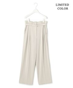 ICB / アイシービー その他パンツ | 【追加生産・洗える】Fied ベルト付き ワイドパンツ