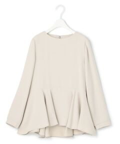 ICB / アイシービー シャツ・ブラウス | 【洗える】 ライトダブルクロス ペプラムブラウス