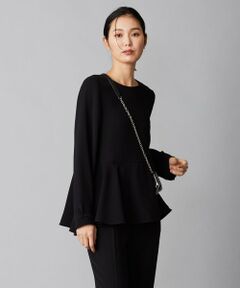 ICB / アイシービー シャツ・ブラウス | 【洗える】 ライトダブルクロス ペプラムブラウス