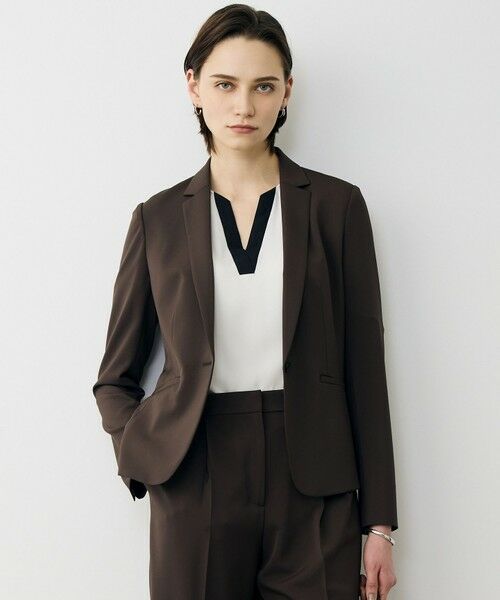 ICB / アイシービー テーラードジャケット | 【新色追加・防シワ・速乾・洗える】Fied テーラードジャケット（ブラウン系）