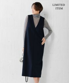 【WEB限定】 ストレッチポンチ ジャンパースカート ワンピース