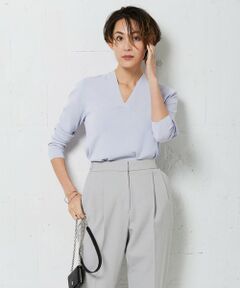 ICB / アイシービー ニット・セーター | 【洗える】 シンセティックフルニードル Vネックプルオーバー