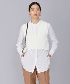 ICB / アイシービー ベスト | 【洗える】 コットンテープリブベスト