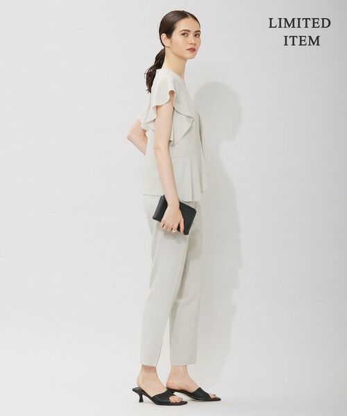 【WEB限定・洗える】BackSatinGeorgette ラッフルブラウス