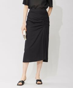 ICB / アイシービー ミニ・ひざ丈スカート | 【洗える】コットンリップル ナロースカート