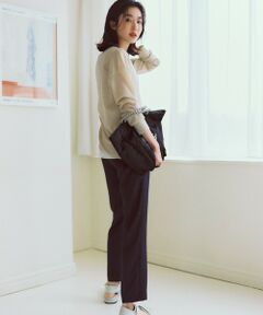 ICB / アイシービー セットアップ | 【MAG×スタイリストコラボ】シャイニーシアーニット×サテンストレートパンツ