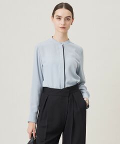 ICB / アイシービー シャツ・ブラウス | 【UVケア・速乾・洗える】BackSatinAmunzen バンドカラーブラウス