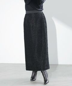 ICB / アイシービー ミニ・ひざ丈スカート | ルレックスヘアリージャカード ナロースカート