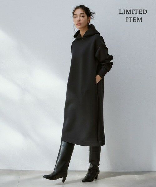 ICB / アイシービー ロング・マキシ丈ワンピース | 【WEB限定・洗える】ソフトダンボール フーディワンピース | 詳細1