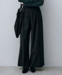 ICB / アイシービー その他パンツ | 【洗える】 ウールヴィスコースストレッチ タックパンツ