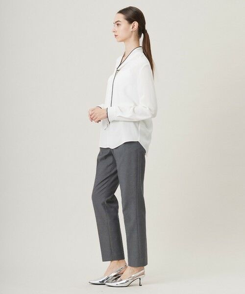 ICB / アイシービー シャツ・ブラウス | 【UVケア・速乾・接触冷感・洗える】BackSatinAmunzen 配色ボウタイブラウス | 詳細11