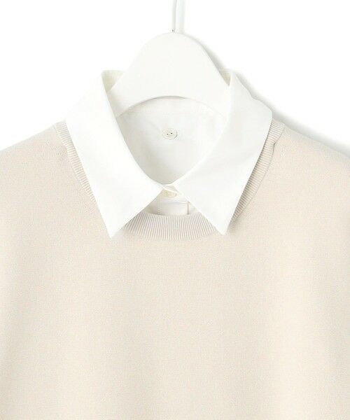 ICB / アイシービー ニット・セーター | 【2WAY・洗える】シャツクロスコンビニットプルオーバー | 詳細10