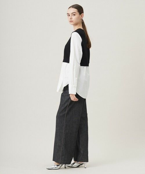 ICB / アイシービー ニット・セーター | 【2WAY・洗える】シャツクロスコンビニットプルオーバー | 詳細20