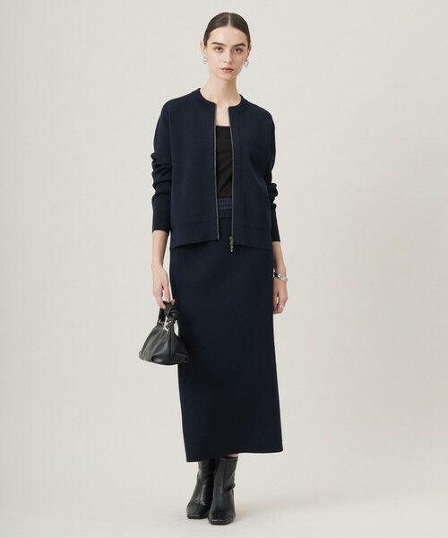 ICB / アイシービー ブルゾン | 【洗える】コットンポリエステルスムース ニットブルゾン | 詳細1