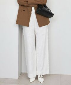 ICB / アイシービー その他パンツ | 【洗える】 ライトスラブツイード ワイドパンツ