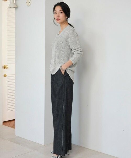 ICB / アイシービー その他パンツ | 【洗える】 コットンリアクティブデニム ワイドストレートパンツ | 詳細2