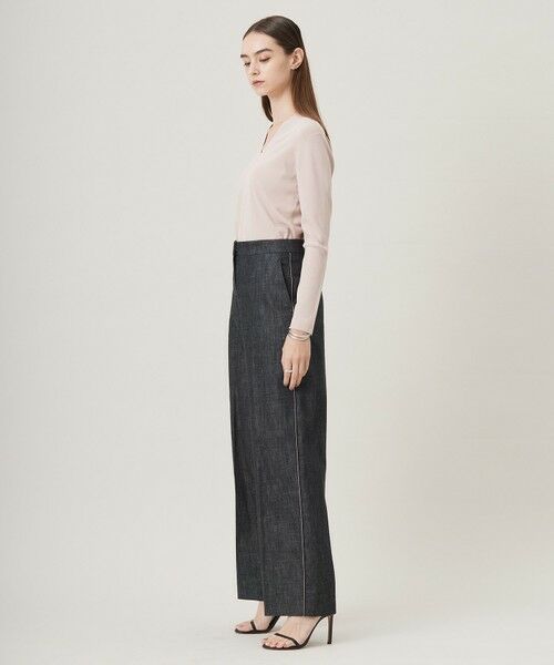 ICB / アイシービー その他パンツ | 【洗える】 コットンリアクティブデニム ワイドストレートパンツ | 詳細13