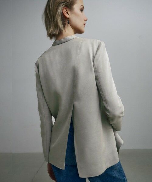 ICB / アイシービー ノーカラージャケット | Vi/Ly/Liツイル  ノーカラージャケット | 詳細2