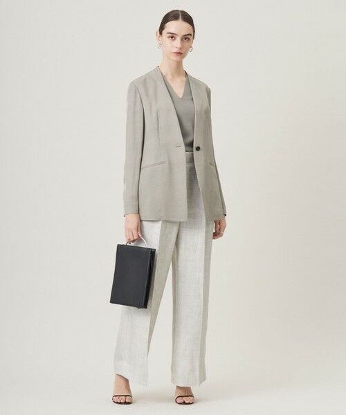 ICB / アイシービー ノーカラージャケット | Vi/Ly/Liツイル  ノーカラージャケット | 詳細3