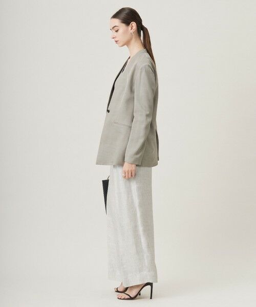 ICB / アイシービー ノーカラージャケット | Vi/Ly/Liツイル  ノーカラージャケット | 詳細4