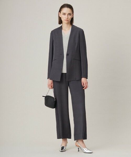 ICB / アイシービー ノーカラージャケット | Vi/Ly/Liツイル  ノーカラージャケット | 詳細14