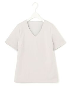 ICB / アイシービー カットソー | 【洗える】 スーペリアジャージー Vネック半袖プルオーバー