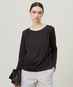 ICB / アイシービー カットソー | 【洗える】 PlaXフィラメントジャージー ドレープカットソー