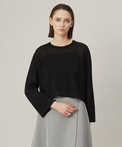 ICB / アイシービー ニット・セーター | 【洗える】 リネンレーヨンハイゲージ クロップドプルオーバー