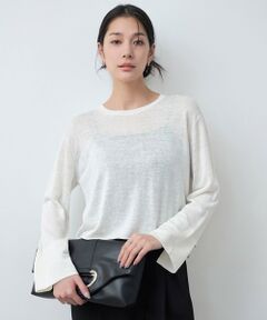 ICB / アイシービー ニット・セーター | 【洗える】 リネンレーヨンハイゲージ クロップドプルオーバー