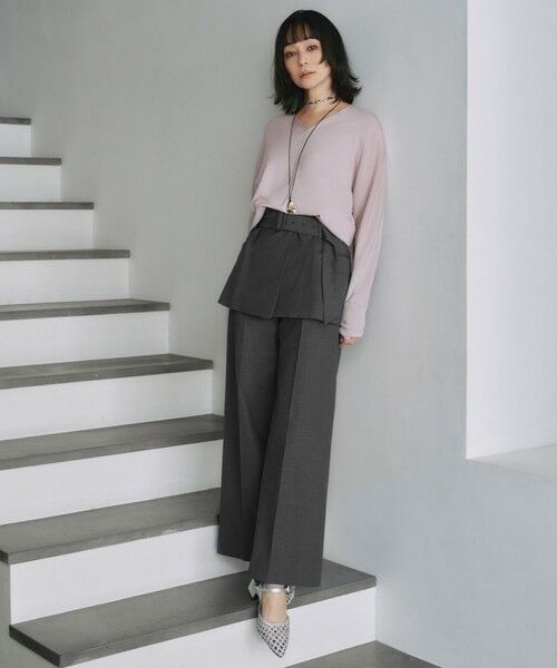 ICB / アイシービー その他パンツ | 【接触冷感・UVケア・撥水・洗える】LooseWeave スカートレイヤードワイドパンツ | 詳細1