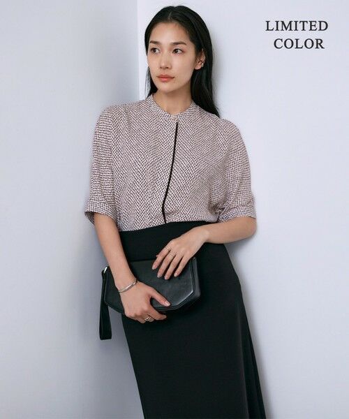 ICB / アイシービー シャツ・ブラウス | 【人気のため新色追加・接触冷感・UVケア・速乾・洗える】BackSatinAmunzen 5分袖バンドカラーブラウス | 詳細25