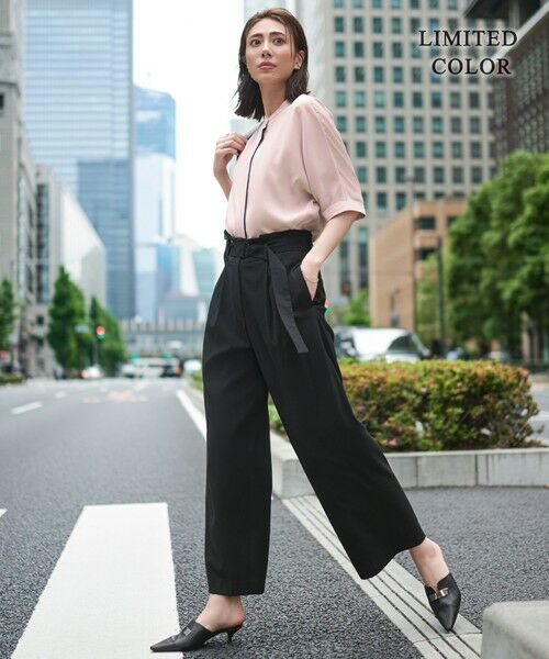 ICB / アイシービー シャツ・ブラウス | 【人気のため新色追加・接触冷感・UVケア・速乾・洗える】BackSatinAmunzen 5分袖バンドカラーブラウス | 詳細27