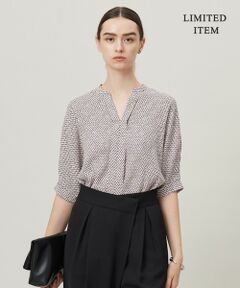 ICB / アイシービー シャツ・ブラウス | 【人気のため新色追加・WEB限定・接触冷感・UVケア・速乾・洗える】BackSatinAmunzen 5分袖キーネックブラウス