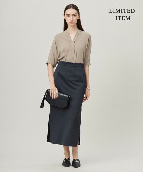 ICB / アイシービー シャツ・ブラウス | 【人気のため新色追加・WEB限定・接触冷感・UVケア・速乾・洗える】BackSatinAmunzen 5分袖キーネックブラウス | 詳細3