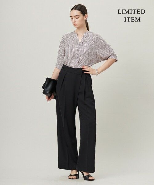 ICB / アイシービー シャツ・ブラウス | 【人気のため新色追加・WEB限定・接触冷感・UVケア・速乾・洗える】BackSatinAmunzen 5分袖キーネックブラウス | 詳細7