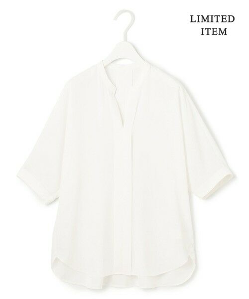 ICB / アイシービー シャツ・ブラウス | 【人気のため新色追加・WEB限定・接触冷感・UVケア・速乾・洗える】BackSatinAmunzen 5分袖キーネックブラウス | 詳細21